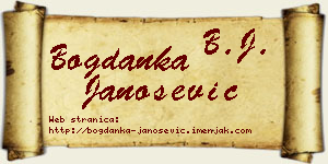 Bogdanka Janošević vizit kartica